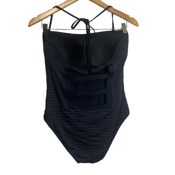 Bond-eye Australia Bandeau Ladder Back One Piece Swimsuit Black U.S. Size 10 - Picture 5 of 10